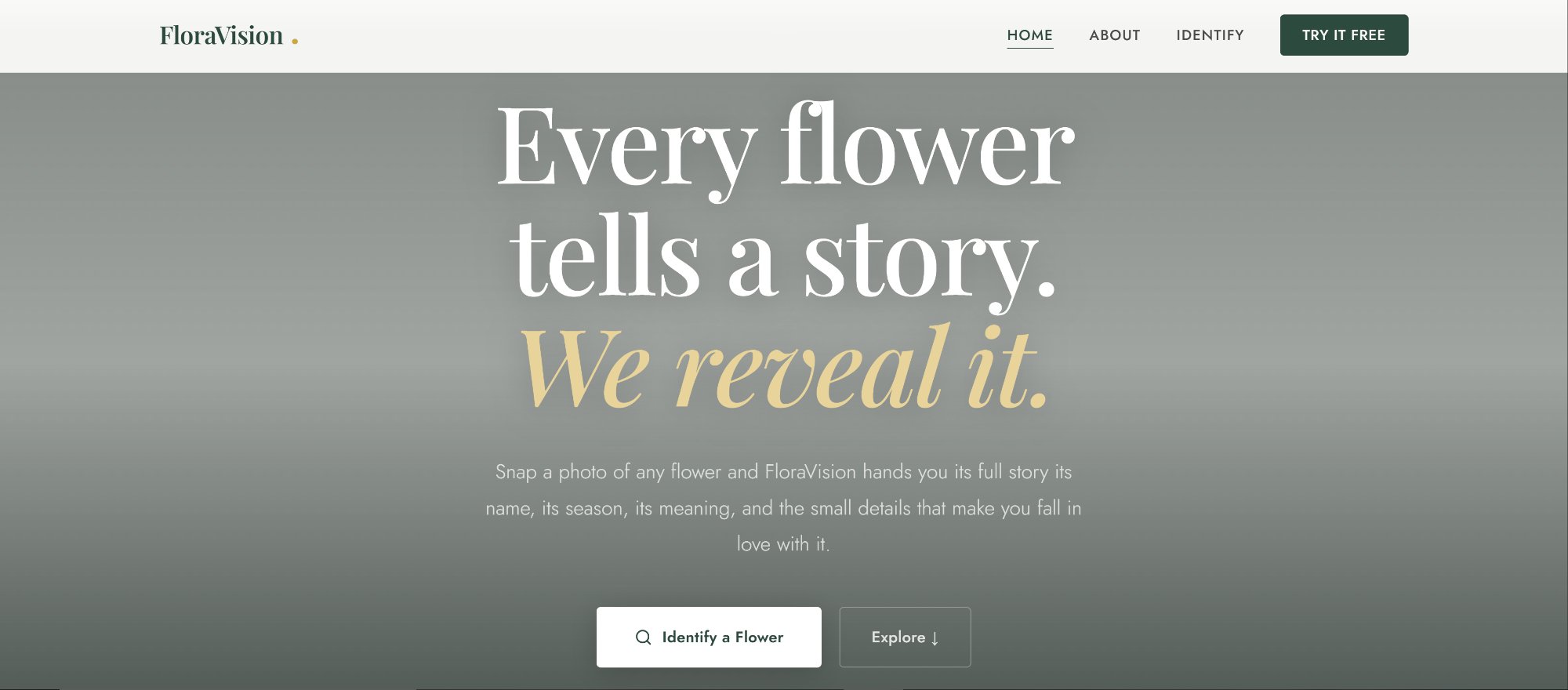 Aperçu de l'application FloraVision